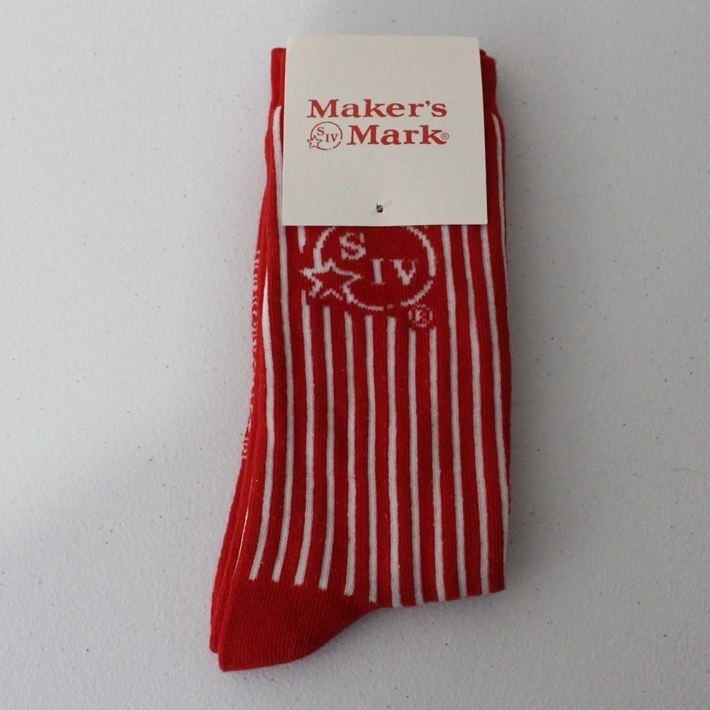 NWT Maker’s Mark‎ Red / White Socks